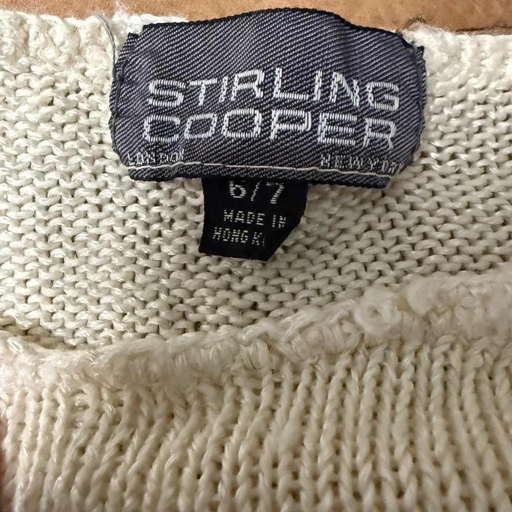 Vintage 80s Stirling Cooper Polka Dot Short Sleeve Sweater Women’s Size 6/7